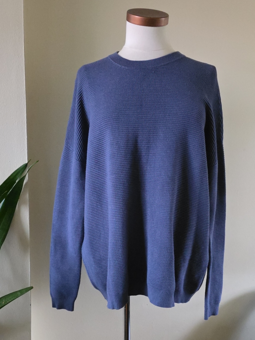 TWIK For Simons Oversized Ottoman Knit Sweater - Greyish Blue -  L ( EUC)